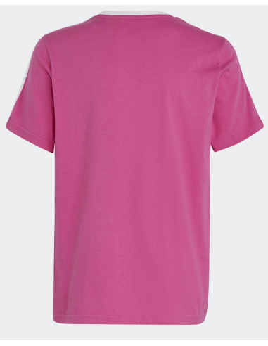 Camiseta Adidas Essentials 3 Rayas Niña Fucsia