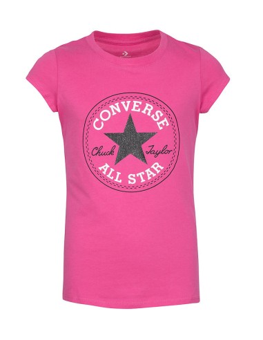 Converse Chuck Patch girl T-Shirt - Fuchsia