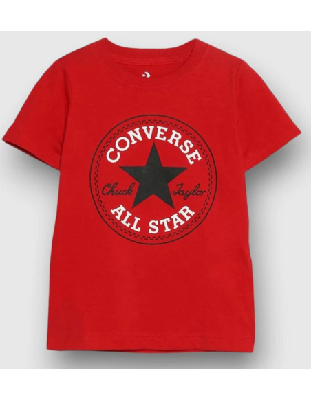 T-shirt Ragazzo Converse Chuck Patch - Rosso