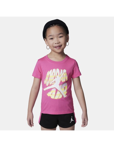 Ensemble Jordan Air Stacked Fille - Noir/Fuchsia