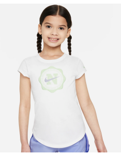 Camiseta Nike Prep in Your Step Tee Niña - Blanco