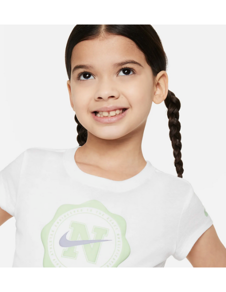 T-shirt Bambina Nike Prep in Your Step Tee - Bianco