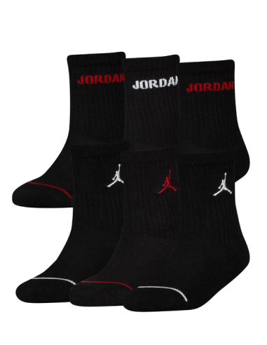 Sechs Paar Jordan Legend Crew Socken – Schwarz