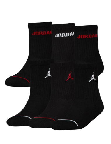 Six paires de chaussettes Jordan Legend Crew - Noir