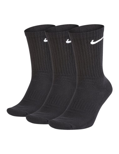 Three Pairs of Nike Everyday Cushioned Crew Socks - Black