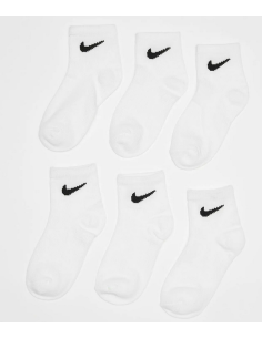 Sei Paia di Calzini Nike Basic Pack Ankle - Bianco