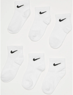 Six paires de chaussettes Nike Basic Pack - Blanc