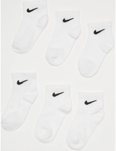 Sei Paia di Calzini Nike Basic Pack Ankle - Bianco