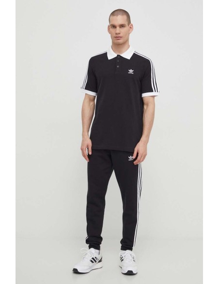 Polo Adidas Adicolor Classics 3 Rayas Hombre - Negro