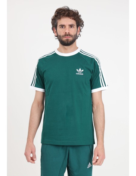 Camiseta Adidas Adicolor Classics 3 Rayas Hombre - Verde