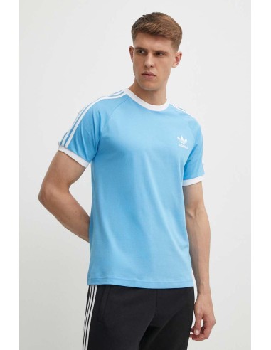 Camiseta Adidas Adicolor Classics 3 Rayas Hombre - Azul Claro