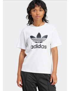 Adidas Trefoil Regular Damen T-Shirt – Weiß