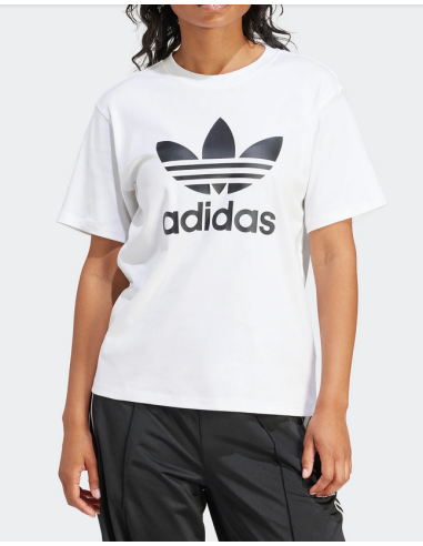 T-shirt Donna Adidas Trefoil Regular - Bianco