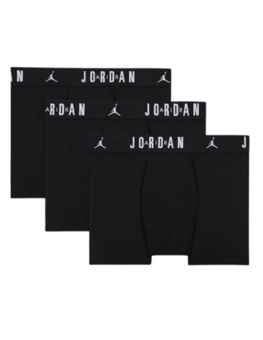 3 Jordan Flight Jungen-Boxershorts – Schwarz