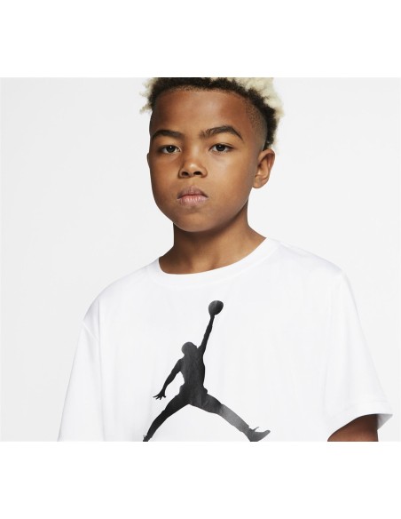 Camiseta Jordan JDB Jumpman Logo Dri-Fit Niño - Blanco