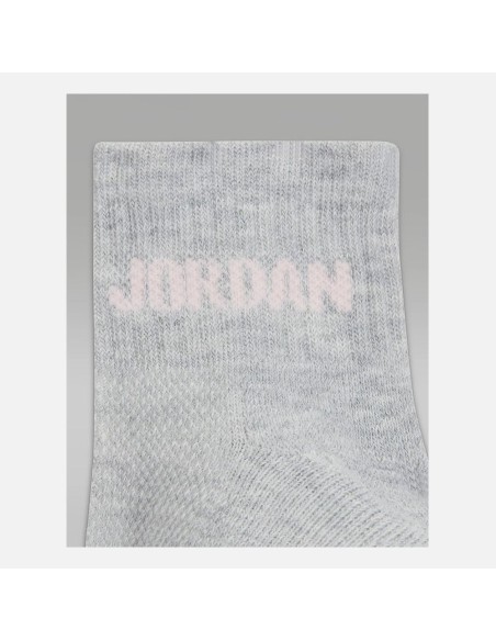 Sechs Paar Jordan Legend Crew Socken – Weiß-Schwarz-Grau-Rosa