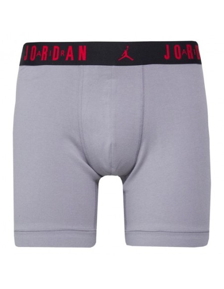 Three Jordan Flight Cotton Stretch Boy's Boxers - Black/White/Grey