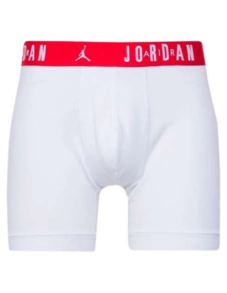 Tre Boxer Ragazzo Jordan Flight Cotton Stretch - Nero/Bianco/Grigio