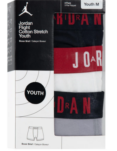 Three Jordan Flight Cotton Stretch Boy's Boxers...