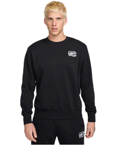 Felpa Uomo Nike Club FT Crew Bolt - Nero
