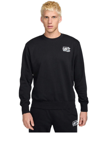 Nike Club FT Crew Bolt Herren-Sweatshirt – Schwarz