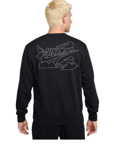 Sweat-shirt Nike Club FT Crew Bolt pour Homme -...