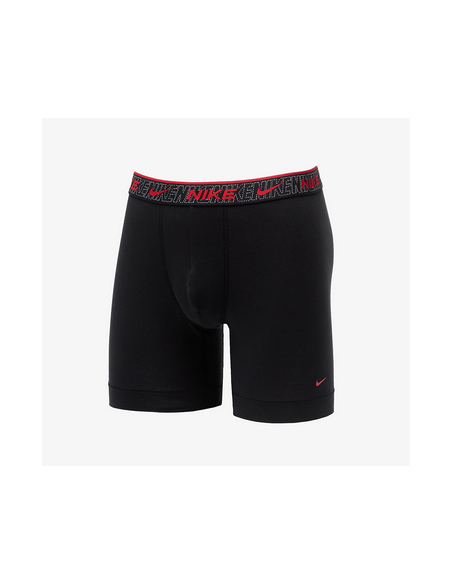 Three Nike Everyday Cotton Stretch Boxers - black