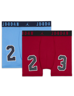 Two Jordan Flight Micro Boy's Boxers - Light Blue/Red 2