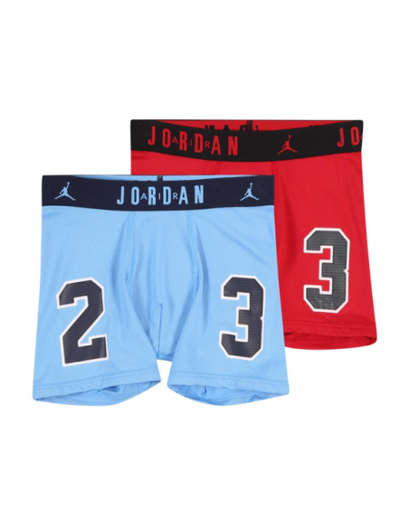 Two Jordan Flight Micro Boxers para niño - Azul claro/Rojo