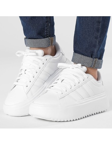 Chaussures Femme Adidas Grand Court Platform - Blanc