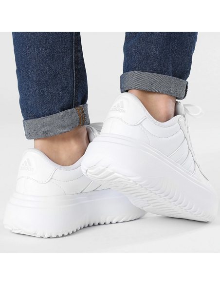 Chaussures Femme Adidas Grand Court Platform - Blanc