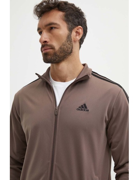 Tuta Uomo Adidas 3 Stripes - Marrone