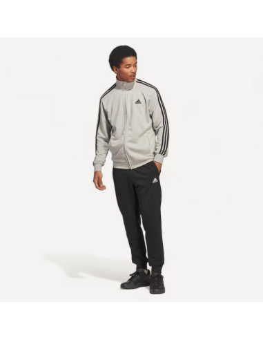 Adidas 3 Stripes Men's Tracksuit - Grey/Black