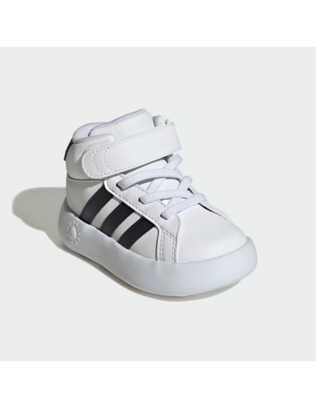 Scarpe Bambino Adidas Grand Court Mid - Bianco/Nero