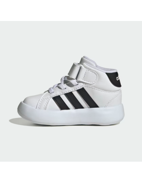 Scarpe Bambino Adidas Grand Court Mid - Bianco/Nero
