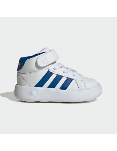 Adidas Grand Court Mid Child Shoes - White/Blue