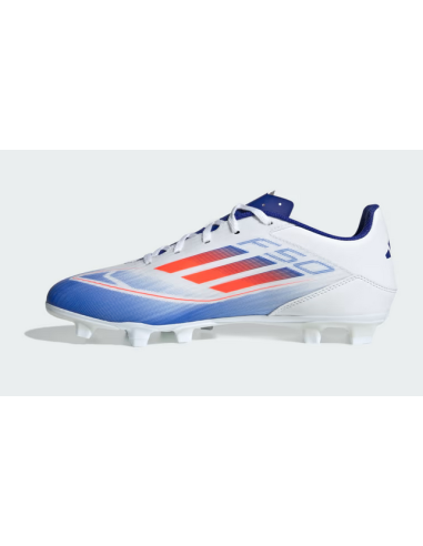 Chaussures de football Adidas F50 Club Flexible Ground - Blanc/Bleu