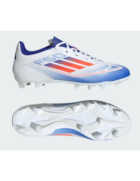 Scarpe Calcio Adidas F50 Club Flexible Ground - Bianco/Blu