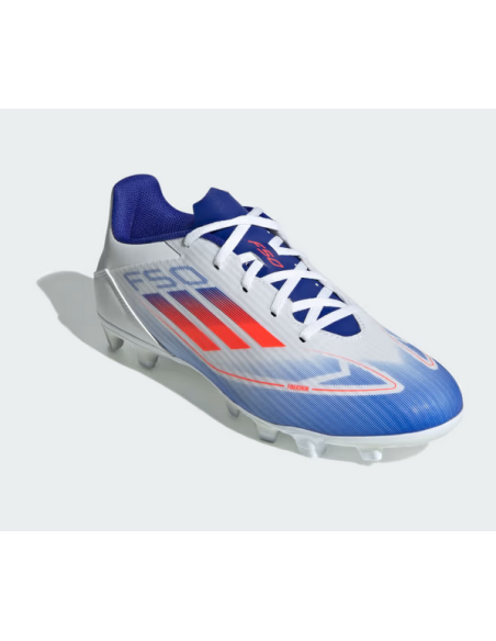 Adidas F50 Club Flexible Ground Football Boots - White/Blue