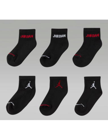 Six paires de chaussettes Jordan Legend Ankle - Noir