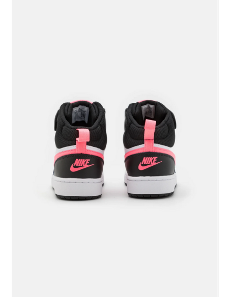 Scarpe Ragazza Nike Court Borough Mid 2 (GS) - Bianco/Nero/Fucsia