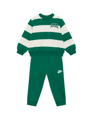 Nike Stripe Relax Tracksuit Kids - Green/White