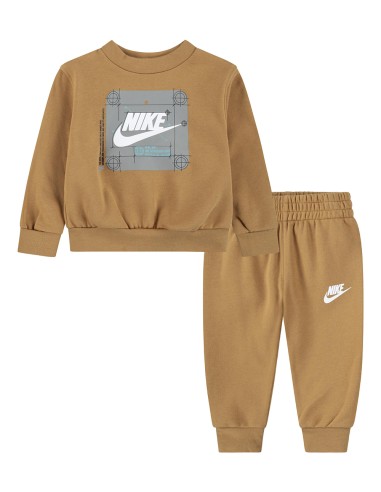 Nike Sweat Tracksuit Kids - Brown