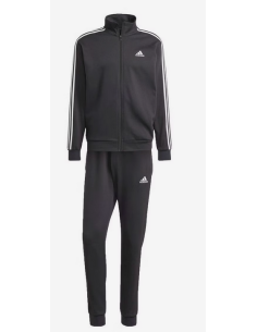 Adidas 3 Stripes Herren-Trainingsanzug – Schwarz