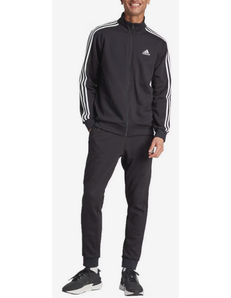Adidas 3 Stripes Herren-Trainingsanzug – Schwarz