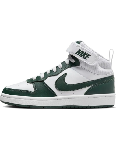 Chaussures garçon Nike Court Borough Mid 2 (GS) - Blanc/Vert