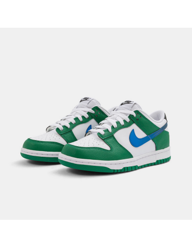 Chaussures Nike Dunk Low GS - Blanc/Vert/Bleu