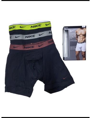 Three Nike Everyday Cotton Stretch Boxers - black