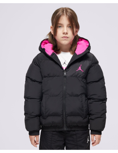 Jordan Essential Midweight Girls Jacket - Black/Fuchsia