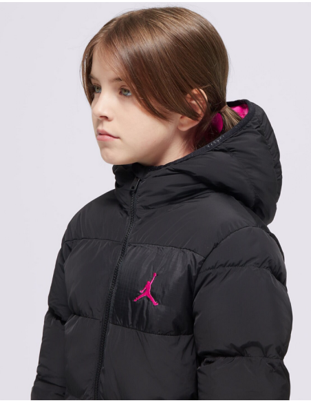 Giubbotto Ragazza Jordan Essentail Midweight - Nero/Fucsia
